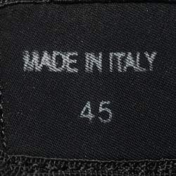 Marni Black Nylon and Suede  Velcro Strap Sneakers Size 45