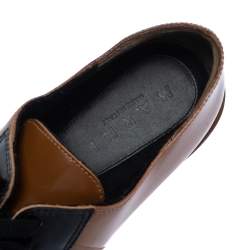 Marni Brown/Black Glossy Leather Lace Up Derby Size 40