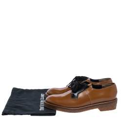 Marni Brown/Black Glossy Leather Lace Up Derby Size 40