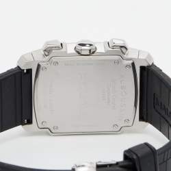 Mauboussin Silver Stainless Steel Rubber Fouga R.05390 Men's Wristwatch 32.50 mm