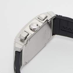 Mauboussin Silver Stainless Steel Rubber Fouga R.05390 Men's Wristwatch 32.50 mm