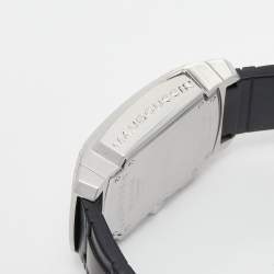 Mauboussin Silver Stainless Steel Rubber Fouga R.05390 Men's Wristwatch 32.50 mm