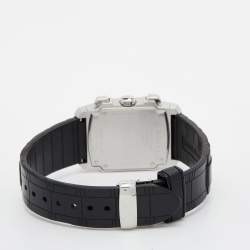 Mauboussin Silver Stainless Steel Rubber Fouga R.05390 Men's Wristwatch 32.50 mm