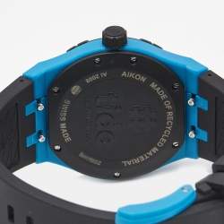 Pre Owned Maurice Lacroix Blue Plastic Recycled Ocean Material Rubber Aikon Tide AI2008-80080-300-0 Men's Wristwatch 40 mm