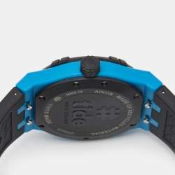 Pre Owned Maurice Lacroix Blue Plastic Recycled Ocean Material Rubber Aikon Tide AI2008-80080-300-0 Men's Wristwatch 40 mm