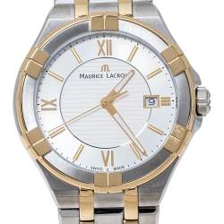 Maurice Lacroix Silver Two-Tone Stainless Steel Aikon AI1008-PVY13-132-1 Men's Wristwatch 42 mm