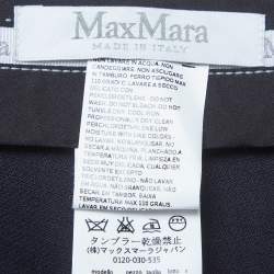 Pre Owned Max Mara Navy Blue Gabardine Regular Fit Trousers M