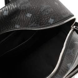 Pre Owned MCM Black Visetos Coated Canvas Trilogie Stark Backpack