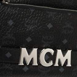 Pre Owned MCM Black Visetos Coated Canvas Trilogie Stark Backpack