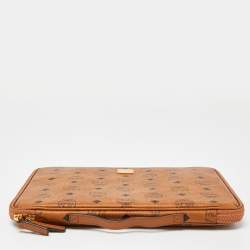 MCM Cognac Visetos Coated Canvas 13" iPad Case