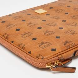 MCM Cognac Visetos Coated Canvas 13" iPad Case