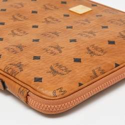 MCM Cognac Visetos Coated Canvas 13" iPad Case