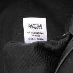 MCM Black Visetos Coated Canvas and Leather Medium Soft Berlin Tote