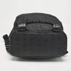 MCM Black Visetos Nylon Stark Backpack