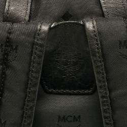 MCM Black Visetos Nylon Stark Backpack