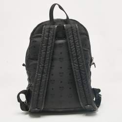 MCM Black Visetos Nylon Stark Backpack