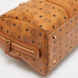 MCM Cognac Visetos Coated Canvas Ottomar Weekender Bag
