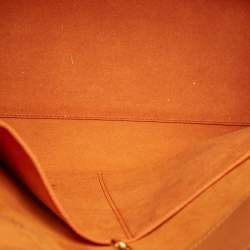 MCM Cognac Visetos Coated Canvas X-Large Muchen Tote