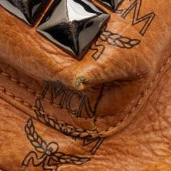 Pre Owned MCM Stark Large Cognac Visetos Coated Canvas Backpack