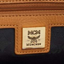 Pre Owned MCM Stark Large Cognac Visetos Coated Canvas Backpack