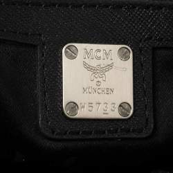 MCM Black Saffiano Leather Messenger Bag