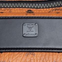 MCM Black/Cognac Visetos Coated Canvas and Leather Briefcase 