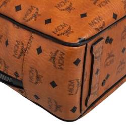 MCM Black/Cognac Visetos Coated Canvas and Leather Briefcase 