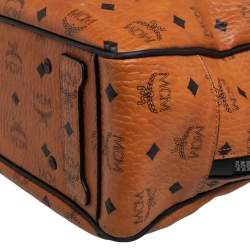 MCM Black/Cognac Visetos Coated Canvas and Leather Briefcase 