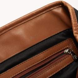 MCM Black/Brown Nylon and Leather Backpack