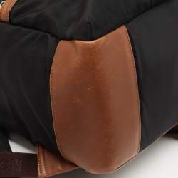 MCM Black/Brown Nylon and Leather Backpack