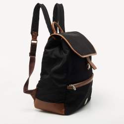 MCM Black/Brown Nylon and Leather Backpack