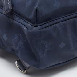 Pre Owned MCM Blue Nylon and Leather Sling Bag