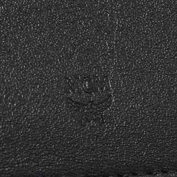 MCM Black Visetos Coated Canvas Bifold Compact Wallet