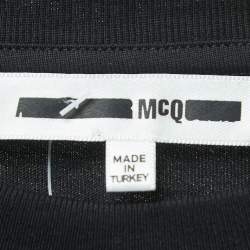 Pre Owned McQ by Alexander McQueen Black Print Cotton Crew Neck T-Shirt S