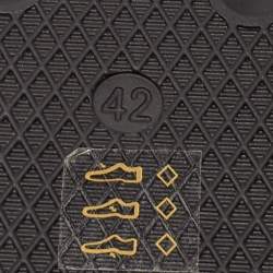 Pre Owned McQ by Alexander McQueen Black Faux Leather Logo Slides Size 42