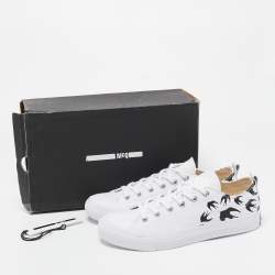 مملوكة مسبقًا McQ by Alexander McQueen White Canvas Low Top Sneakers Size 42
