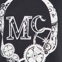 McQ by Alexander McQueen Black Logo Print Cotton Crew Neck T-Shirt S