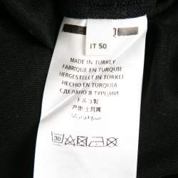 Pre Owned McQ by Alexander McQueen Navy Blue/Black Cotton Knit Shirt L