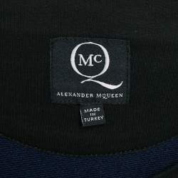 McQ by Alexander McQueen Blue Cotton Knit Layered Sweatshirt L
