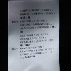 Pre Owned McQ by Alexander McQueen Black Abstract Print Cotton Sweatshirt Dress L