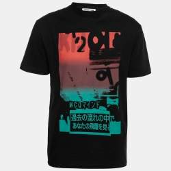Pre Owned McQ by Alexander McQueen Printed Cotton Crewneck T-Shirt M