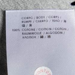 Pre Owned McQ by Alexander McQueen Grey Swallow Flocked Print Cotton Sweatshirt XL