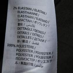 Pre Owned McQ by Alexander McQueen Black Cotton Knit Swallow Flock Detail Hoodie S