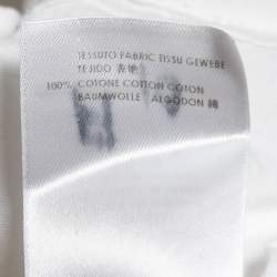 McQ by Alexander McQueen White Logo Print Cotton Crew Neck T-Shirt XS