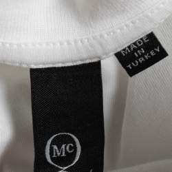 McQ by Alexander McQueen White Logo Print Cotton Crew Neck T-Shirt XS