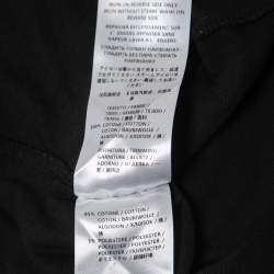 Pre Owned McQ by Alexander McQueen Black Printed Cotton Pique Polo T-Shirt M