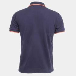مملوكة مسبقًا McQ by Alexander McQueen Navy Blue Cotton Pique Polo T-Shirt S