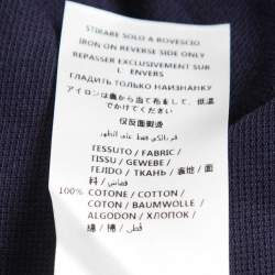 مملوكة مسبقًا McQ by Alexander McQueen Navy Blue Cotton Pique Polo T-Shirt S