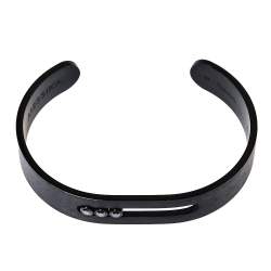 Messika Move Black Diamond Titanium Open Cuff Bracelet M