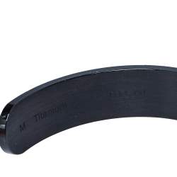 Messika Move Black Diamond Titanium Open Cuff Bracelet M